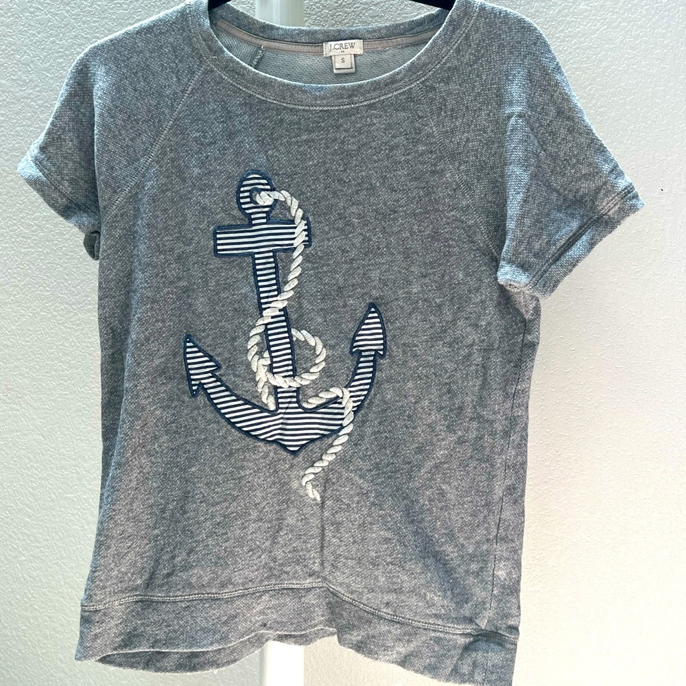 J crew t shirt grey size S